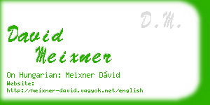 david meixner business card